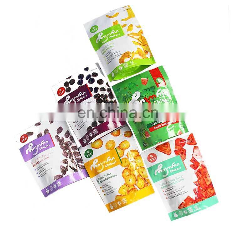 High quality custom printed matt blue white plastic food nuts packaging food packaging bag