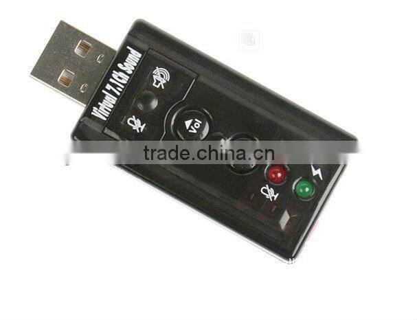 Hot sale USB External 7.1 Channel Audio Device Sound Card Adapter For Laptop