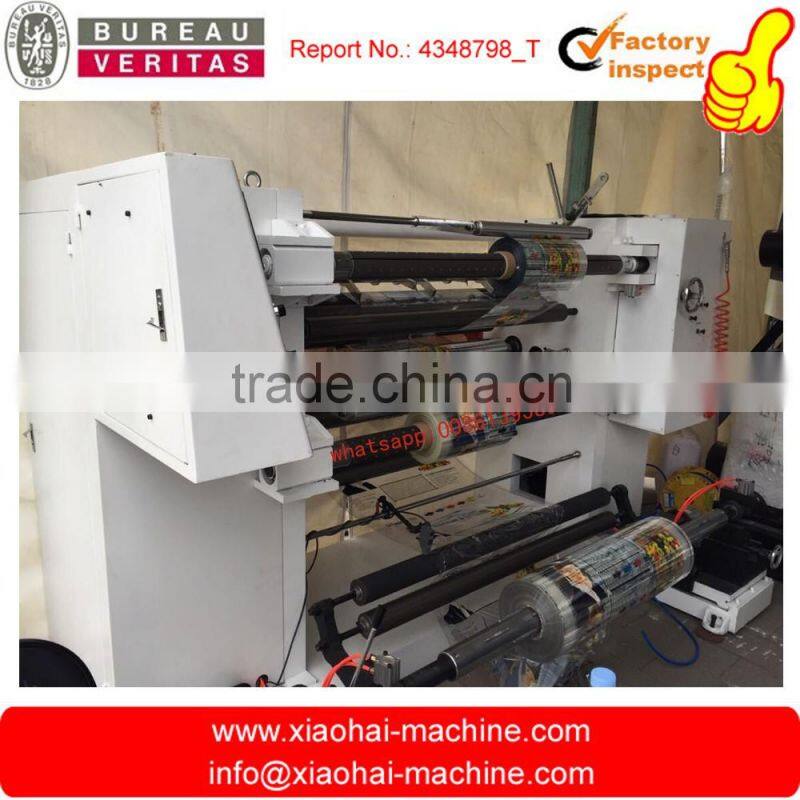 LFQ vertical type Automatic plastic PVC PET BOPP film Paper Roll slitting and rewinding machine with flat knife