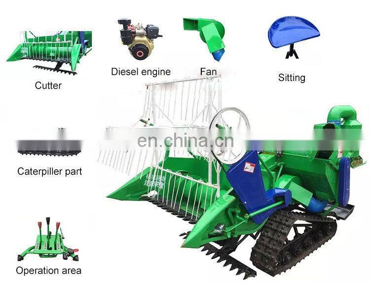 large output capacity portable engine combine rice mini harvester machine
