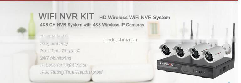 Home surveillance kit wireless network IP cameras
