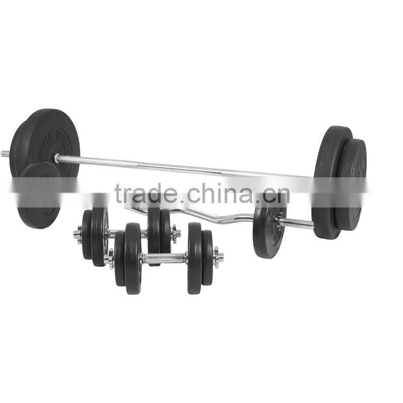 plastic coating complete weight set 100kg weight lifting