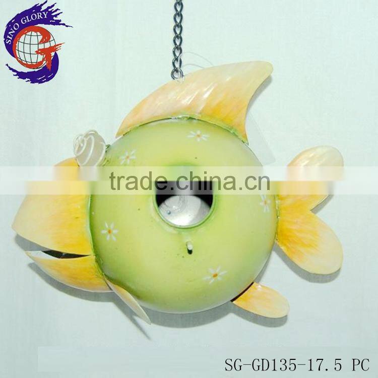 Beautiful dragonfly ornament hanging glow in the dark material metal bird feeder