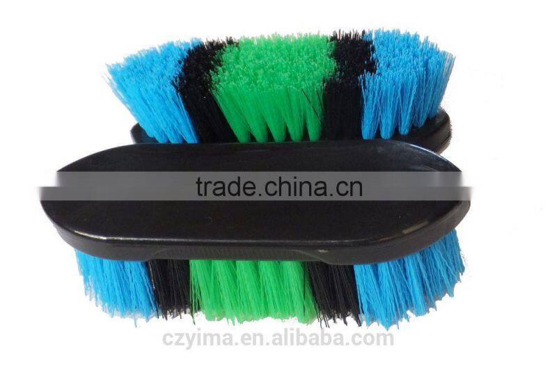plastic horse dandy brush with colorful bristle for horse grooming