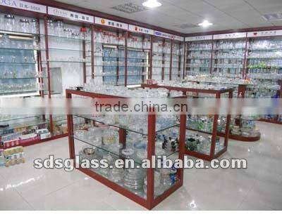 cheaper octangle glass ice bucket for wine bar