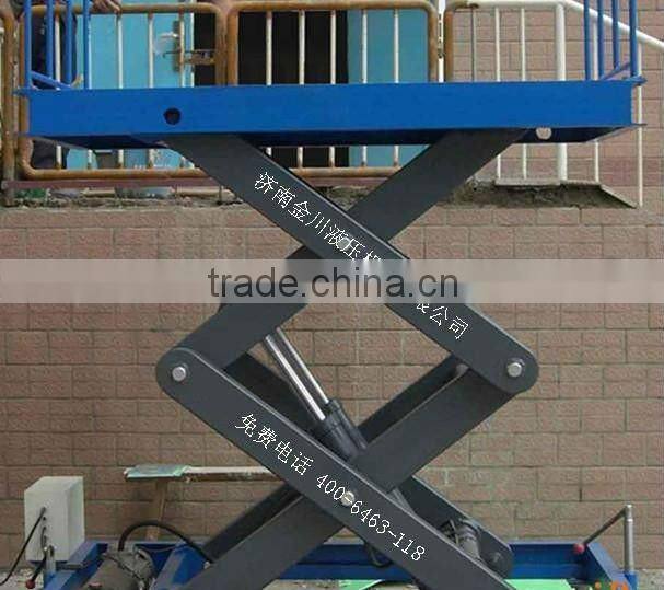Stationary double cylinder Scissor elevater