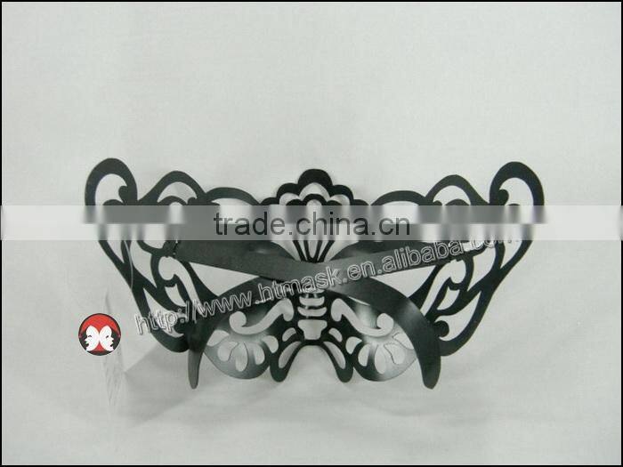 Handmade PVC black glasses hollow half face party eye mask used carnival games for sale