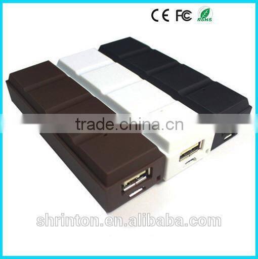 Chocolate Power bank manufaturer 2600mah, usb charger bettary