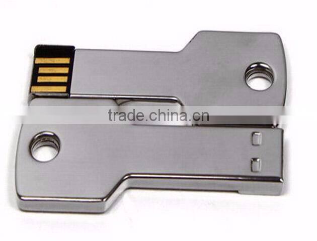 Alibaba Hot Item, Silver metal Key Chain USB with Keyring