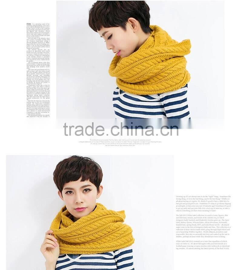 New Arrvial Winter Women Pattern Knitted Loop Wool Scarf