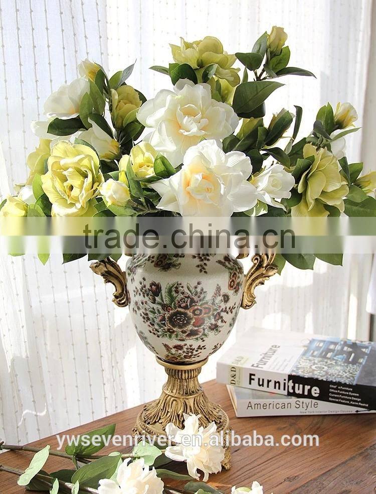 Classical gardenia decorative floral household act the role ofing is tasted The simulation flower silk flowers The table flowers