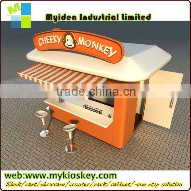 New designed style for durable outdoor food kiosk,mobile coffee carts kiosk,bubble tea kiosk