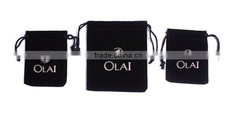 Custom Printed Microfiber jewelry suede drawstring pouches