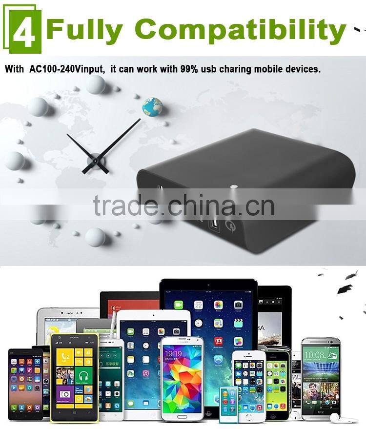 q.c.2.0 usb multi charger 5V 8A usb destop dock charger for cellphone