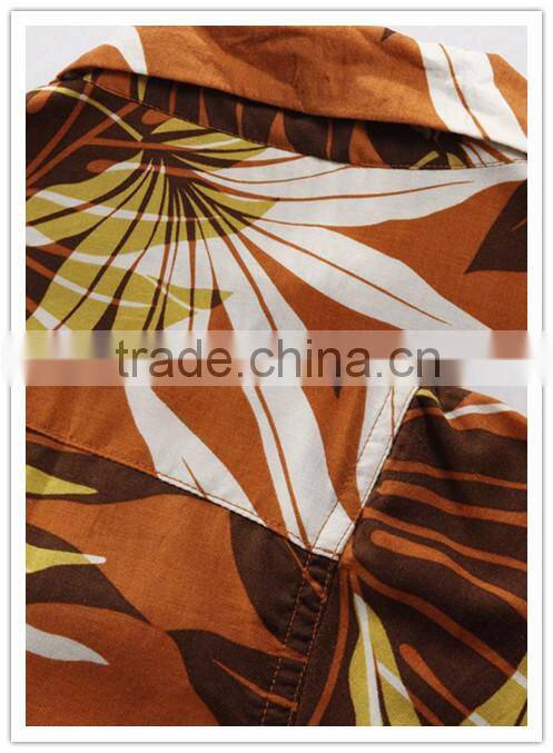 100% Cotton Fabric Foreign Trade Men Hawaiian Shirts