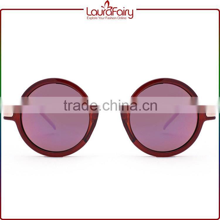 Laura Fairy Metal&Plastic Wholesale Cheap Fashion Style Eyes Round Sunglasses Guangzhou