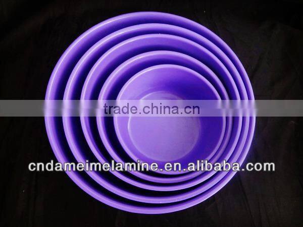 Purple color printed melamine bowl sets with lids