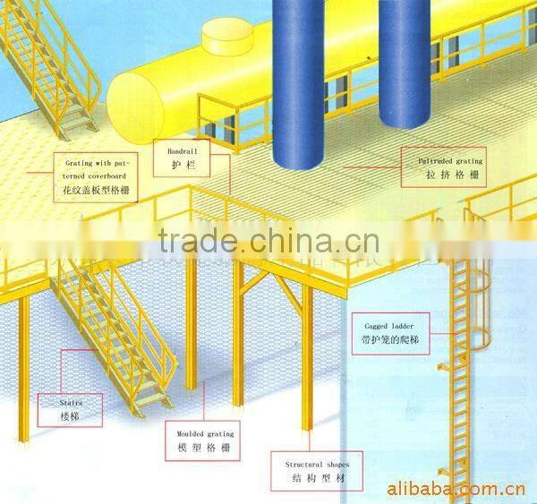 FRP fiberglass walkway handrail fence/handrail fitting, handrail tube, fiberglass fencing guardrail