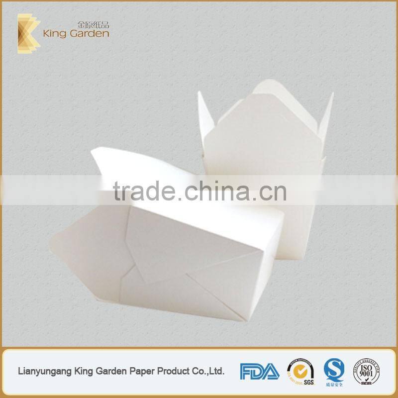 Disposable PE Coated Paper Flat Food Box