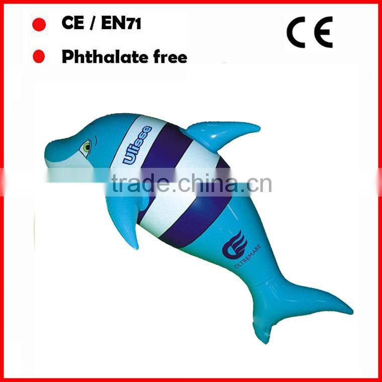 Custom logo printing inflatable animal toys/giant inflatable dolphin for sale