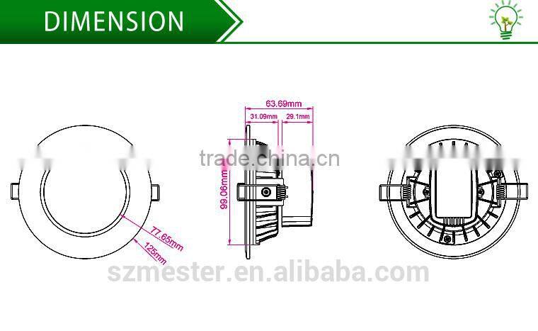 4"5"6" led disk light j box UL ES listed led downlight fits j box 13w CRI80 or 90
