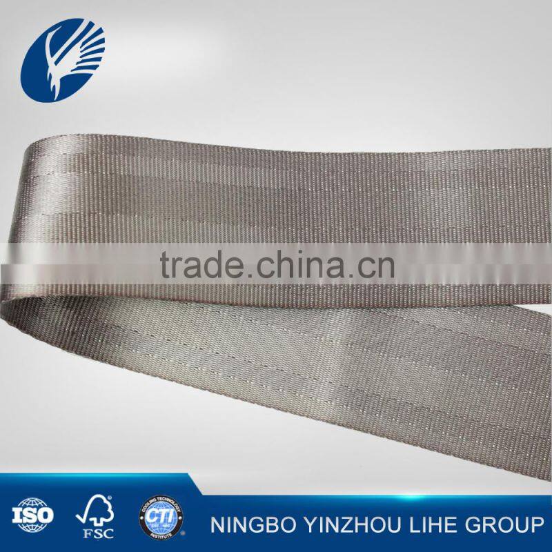 2015 Quality polyester car safety seat belt webbing colored woven strap OEM manufactory
