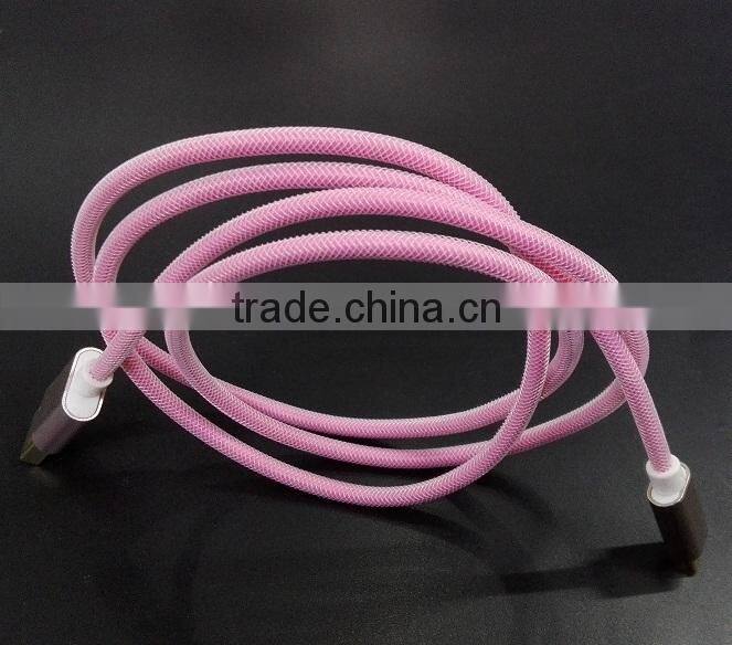 Wholesale Nylon Net Fast Charging 2.1A USB Cable