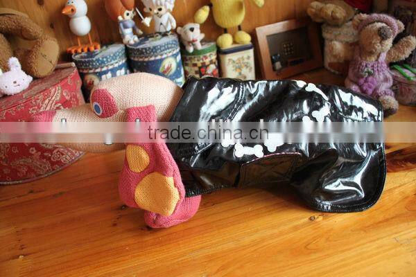 waterproof and breathable PU pet dog print clothes