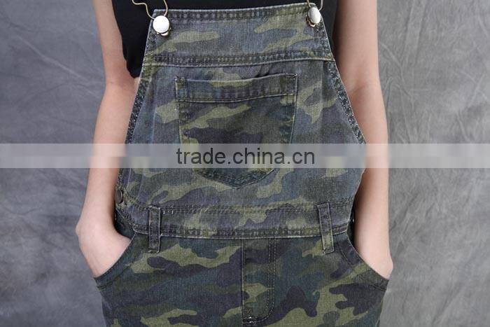 2016 Women Military camo Rompers and Overalls long Camouflage Jumpsuits