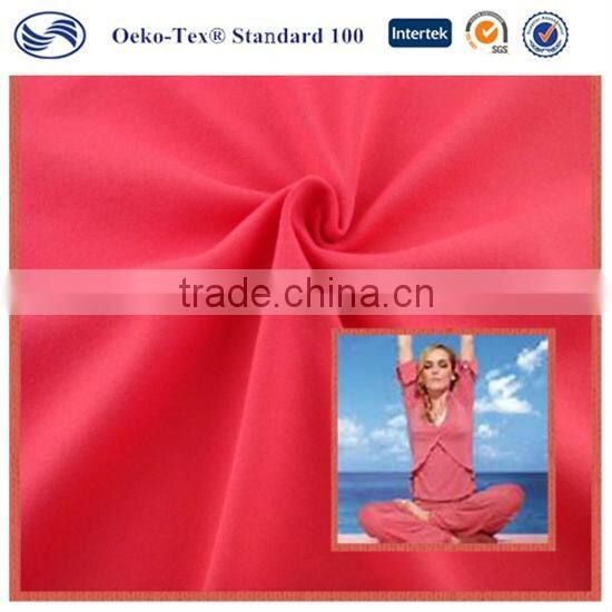 shiny polyester tricot lycra fabric for gym wear