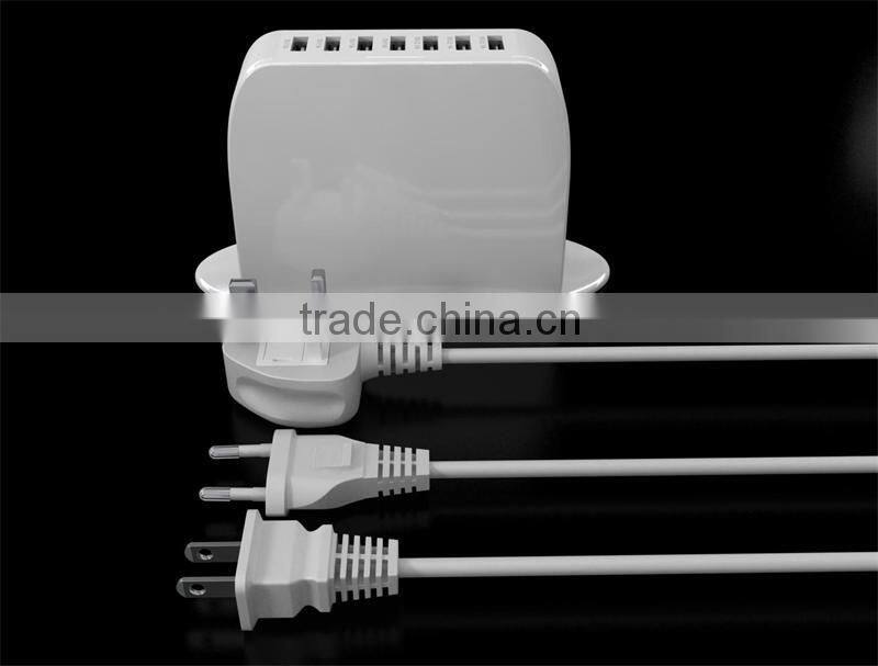New Design 7 Port USB Charger for Mobile Phone and Tablets