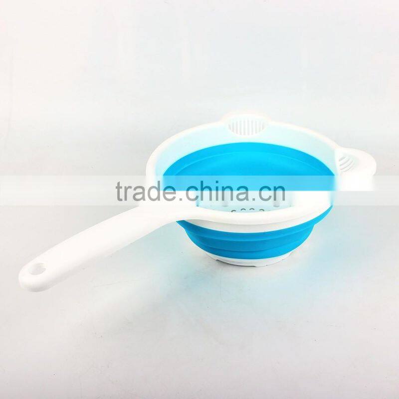 China manufacture cartoon shaped eco-friendly Collapsible Strainer with handle