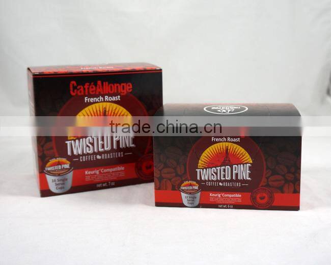 Customized coffee paper box for 12 single serve cups