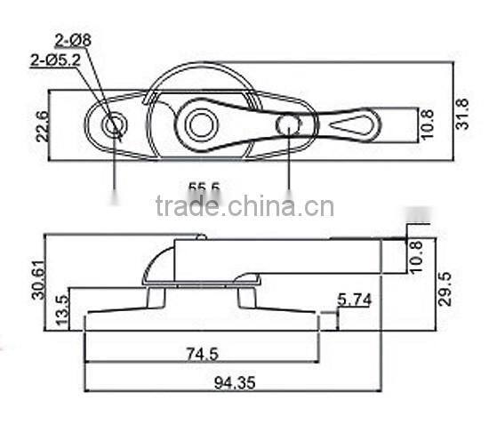 Casement Window Lock,Crescent Lock For PVC Window Profile
