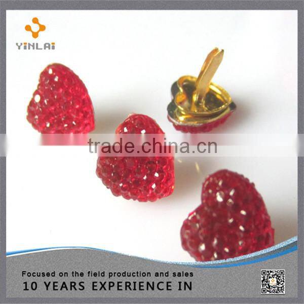 10mm metal heart brads