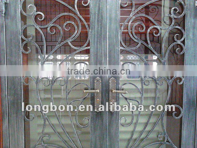 modern wrought iron security screen door