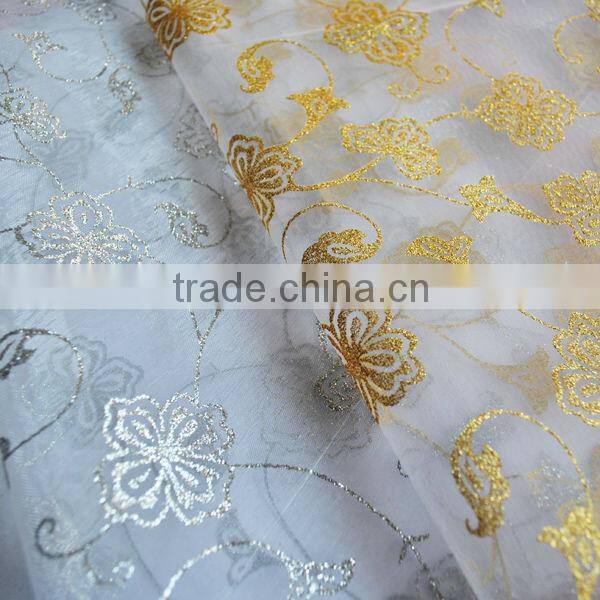 100% organza Sew Quilting Fabric Christmas Holiday Santa Clause