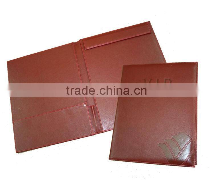 Hotel Supply Leather Check Pad With Magnetic Clip