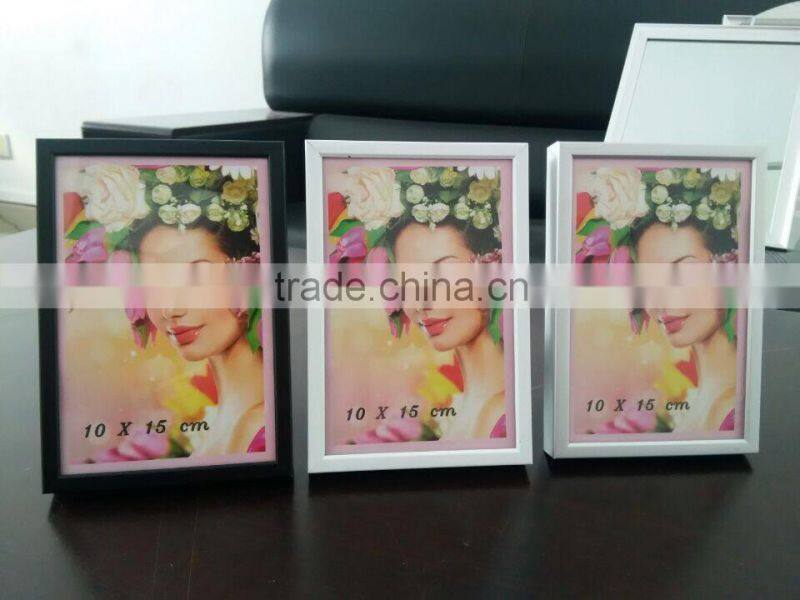 brushed black color aluminium photo frames 21x29.7cm with foam corner protected