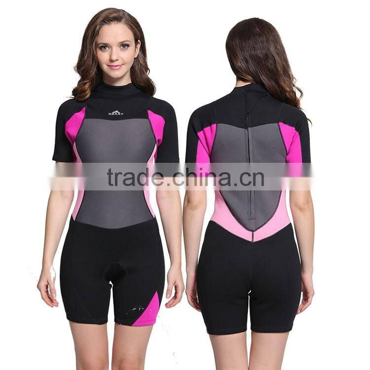 Alibaba gold supplier one piece neoprene fabric short sleeve surfing wetsuit made in china
