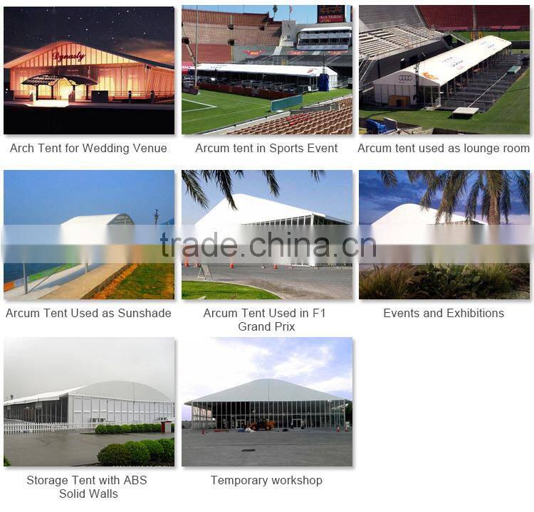 Versatile glass wall arcum roof tent for event