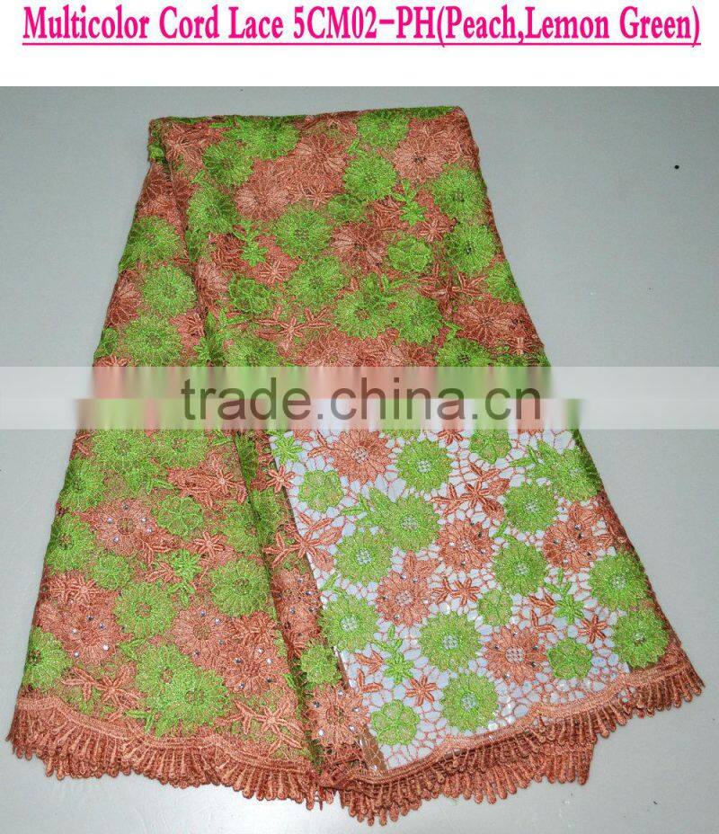 Fashion party lace embrodiery nigeria lace nigeria lace fabric guiopure lace fabric