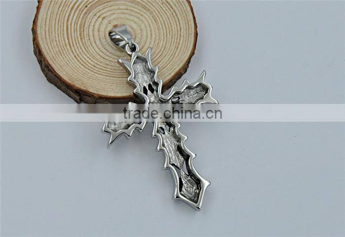 Fancy jewelry wholesale JCN0325 unisex stainless steel cross necklace pendant