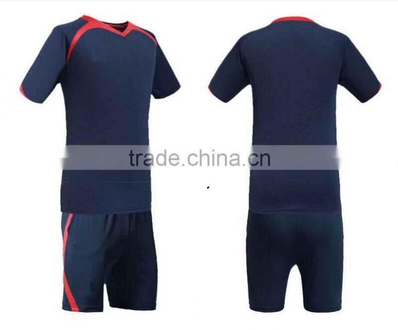 top quality nacy blue soccer uniforms soccer training sets