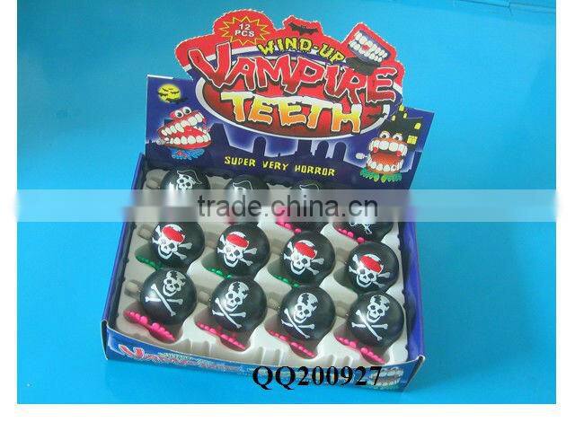 Plastic wind-up jumping human skeleton