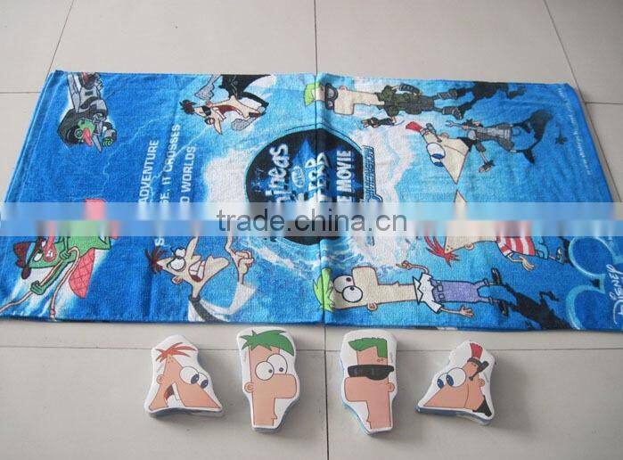 Factory price sewing printed bathroom towel racks