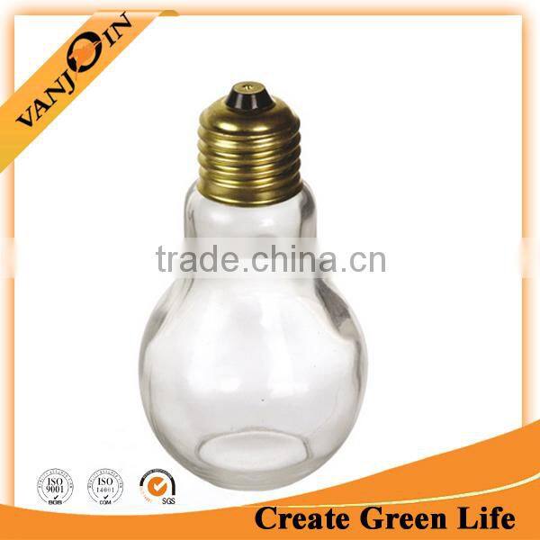 Clear Bulb Shaped 200ml Decoration Glass Bottle Household