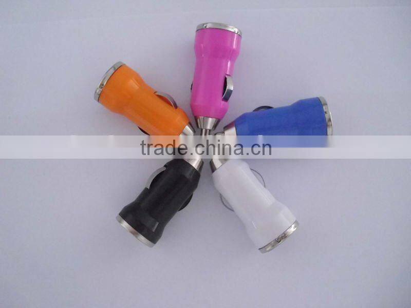 5V 2.1A+1A Mini Dual USB In Car Charger For Iphone3G 3GS 4 4S 5 Ipad Ipod