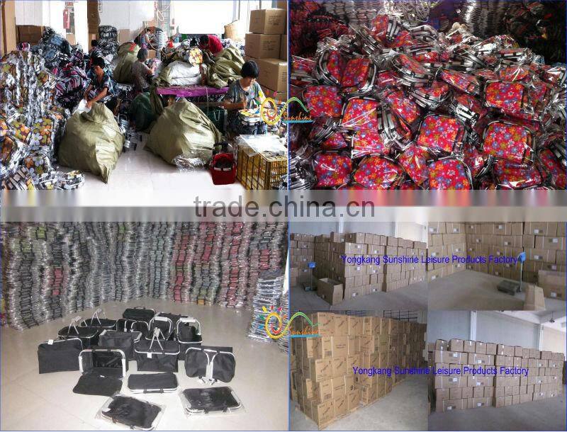 Aluminium frame collapsible 600D polyester insulated picnic basket