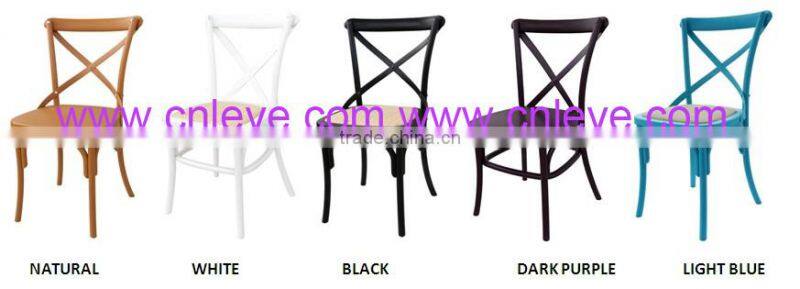 PLASTIC elegant crossback dining chair/ L-9 from China Factory